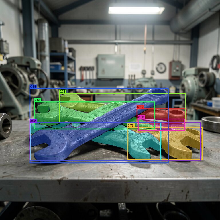 Discarded image, toy-like plastic wrenches